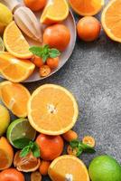 Fresh citrus fruits photo