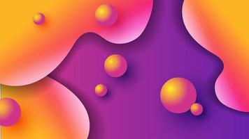 Modern abstract dynamic fluid with colorful background photo