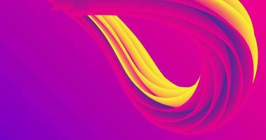 abstract wallpaper using 3d wave pattern forming a semicircle pattern, purple and yellow colors photo