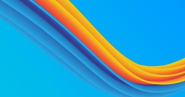 the abstract background uses a horizontal wave pattern that has a 3d effect and is yellow and blue in color photo