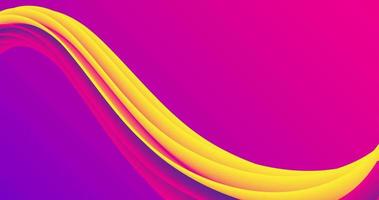 Abstract background design using wave pattern which has a 3D effect, in purple and yellow colors photo