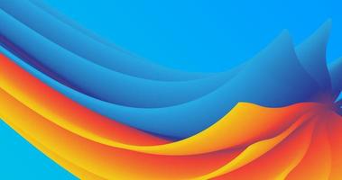 abstract background using a 3d wave pattern that resembles a flower, in yellow and blue. photo