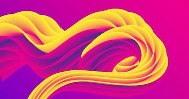 Abstract background design using a crowded wave pattern that has a 3D effect, in purple and yellow colors photo