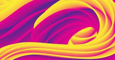 Abstract background using intricate 3d wave pattern with shadows, purple-yellow colors photo