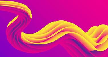 abstract background using a 3d wave pattern that resembles a snake and is purple-yellow photo