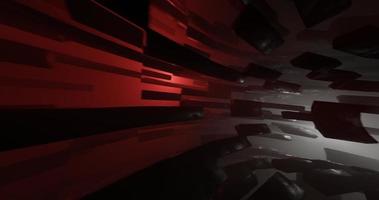 abstract design using cube shape elements with glowing red and white light which has a cinematic and sci-fi effect, 3D rendering and 4K size photo