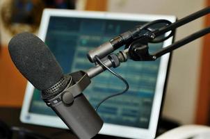 micrófono de la estación de radio foto