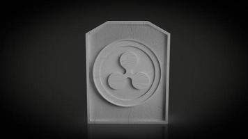 The ripple gravestone for business content 3d rendering photo