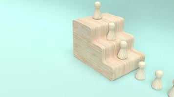 wood toy  3d rendering for business concept. photo