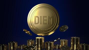 Bangkok ,Thailand - December 3 2020  The diem coins  cryptocurrency from  technology  content 3d rendering. photo