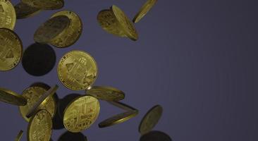 The cryptocurrency bitcoin 3d rendering for business content. photo