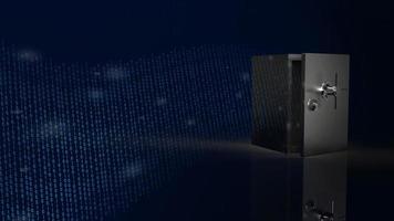 safe box and digital number  in dark background for  security content 3d rendering photo