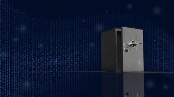 safe box and digital number  in dark background for  security content 3d rendering photo