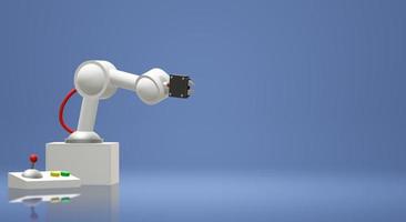 robotic arm  3d rendering for industrial content. photo