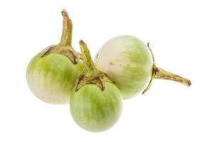 Asian eggplant on white background photo