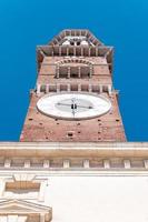 Church tower with clock photo