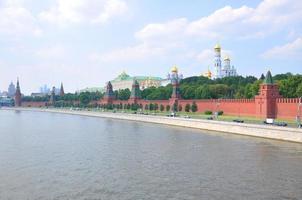 A view to Kremlin from Moscow river, Moscow, Russia photo