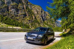 RANDA, SWITZERLAND - APR 2017 Gray Toyota Avensis T25 wagon in photo