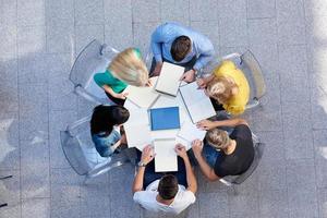 group of students  top view photo