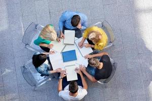 group of students  top view photo