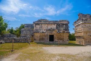 Worship Mayan churches Elaborate structures for worship to the god of the rain Chaac, monastery complex, Chichen Itza, Yucatan, Mexico, Maya civilization photo