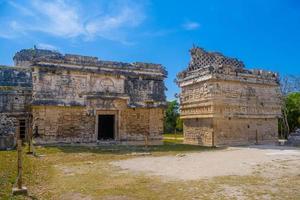 Worship Mayan churches Elaborate structures for worship to the god of the rain Chaac, monastery complex, Chichen Itza, Yucatan, Mexico, Maya civilization photo