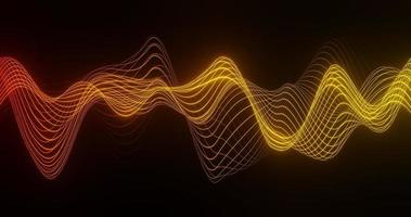 Abstract background design using wavy grid pattern in bright yellow-orange color, 3d rendering and 4K size photo