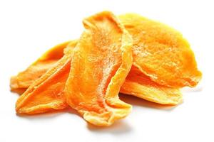 Orange Slices of Dried Sugar Mango Isolated photo