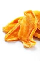 Dried fruit slices from organic ripe mango photo