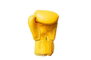 yellow boxing gloves isolated background. photo