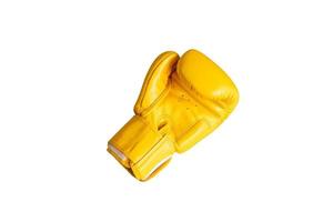 yellow boxing gloves isolated background. photo