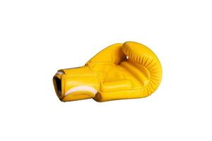 yellow boxing gloves isolated background. photo