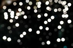 White bokeh background of Christmas lights and New year photo