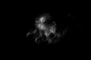 Textured Smoke,Abstract black,isolated on black background photo