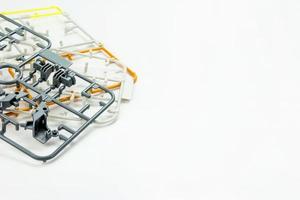 part of plastic model kit on background,injection moulding of toy photo