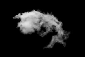 nube aislada sobre fondo negro, humo texturizado, negro abstracto foto