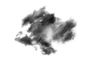 Humo texturizado,negro abstracto,aislado sobre fondo blanco. foto