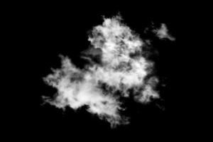 Textured cloud,Abstract black,isolated on black background photo