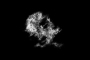 Textured cloud,Abstract black,isolated on black background photo