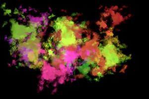 Textured Smoke, Abstract colorful,isolated on black background photo