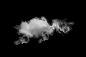 Textured cloud,Abstract black,isolated on black background photo