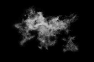 Textured cloud,Abstract black,isolated on black background photo