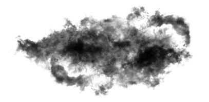 nube blanca aislada sobre fondo blanco, textura de humo, efecto de pincel foto