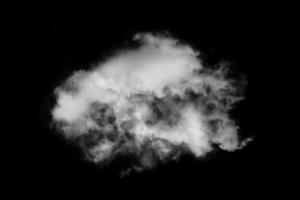 Textured cloud,Abstract black,isolated on black background photo