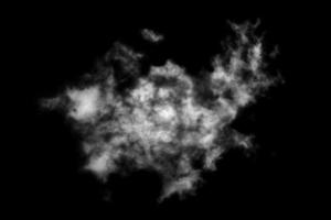 Textured cloud,Abstract black,isolated on black background photo