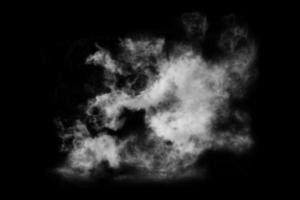 Textured cloud,Abstract black,isolated on black background photo