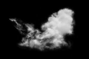 Textured cloud,Abstract black,isolated on black background photo