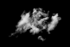 nube aislada sobre fondo negro, humo texturizado, negro abstracto foto