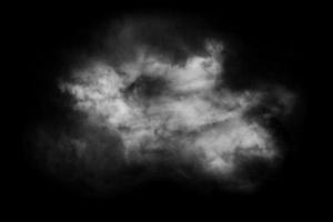 Textured cloud,Abstract black,isolated on black background photo