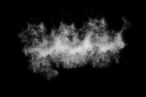 Textured cloud,Abstract black,isolated on black background photo